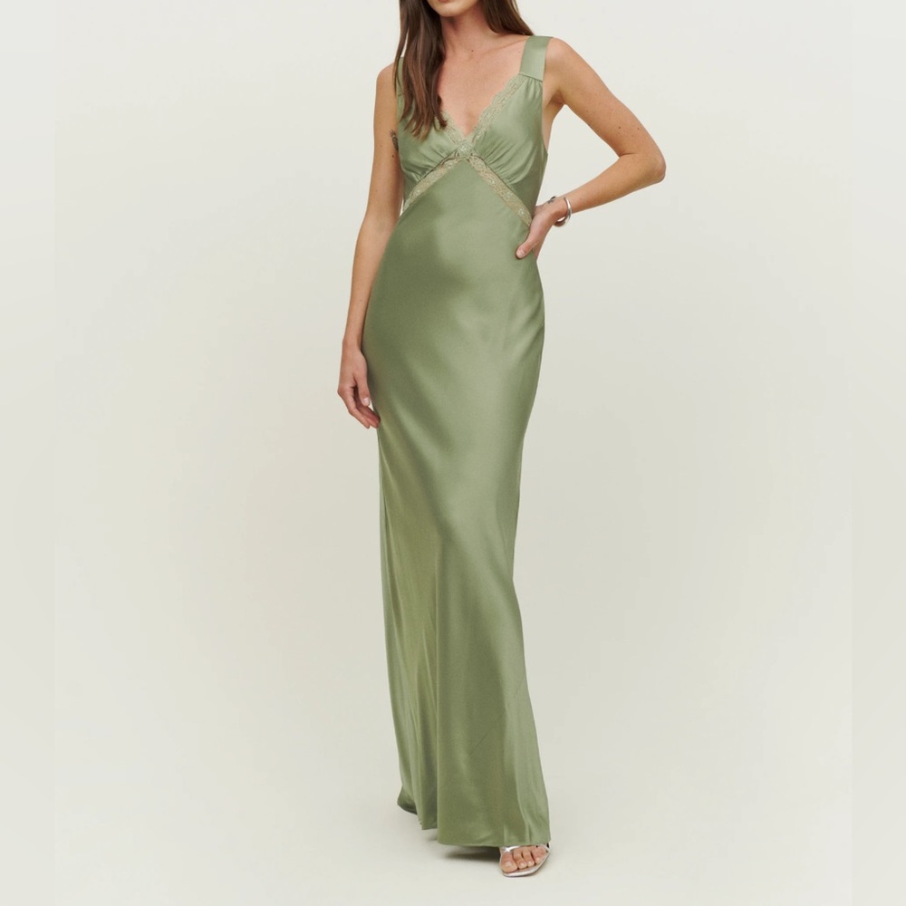 Reformation Chania Silk Dress